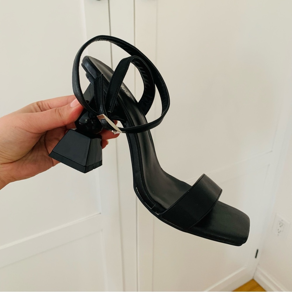 Black Block Square Heel